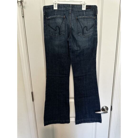 Citizens Of Humanity Blue Jeans Womens Sz 31 Faye Stretch Low Rise WIDE Leg - Picture 3 of 14